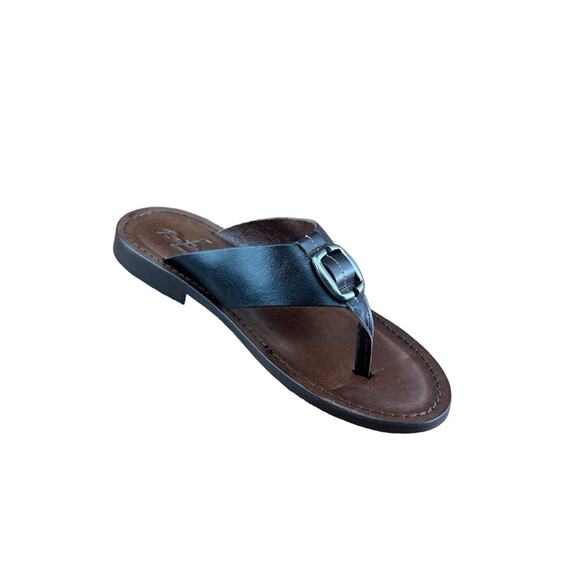 Re Ferdinando Vero Cuoio Luxy Men\'s Brown  Leather flip flops sandal main image 5